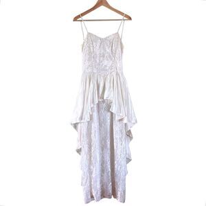 Roberta Of California Vintage 1980’s White Strapless Formal Dress